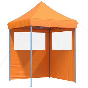 vidaXL Tienda de fiesta plegable Pop-Up 2 paredes laterales naranja