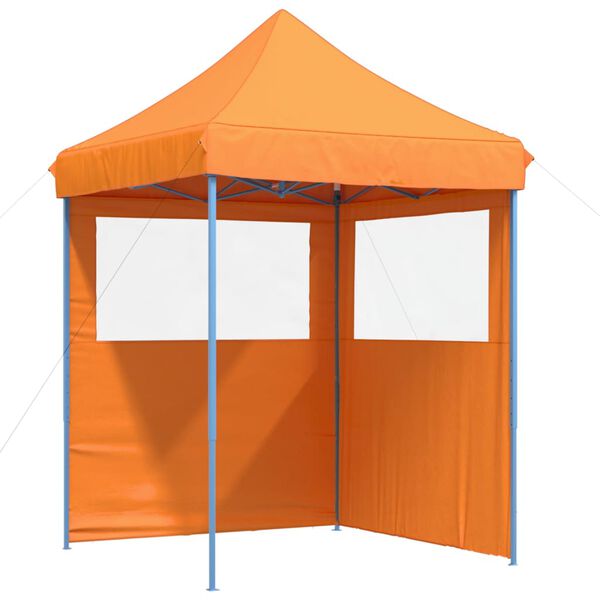 vidaXL Tienda de fiesta plegable Pop-Up 2 paredes laterales naranja