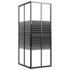 vidaXL Cabina de ducha a rayas ESG negra 90x70x180 cm