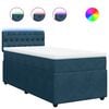 vidaXL Cama box spring con colch&oacute;n terciopelo azul 100x200 cm