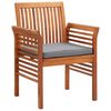 vidaXL Silla de comedor para jard&iacute;n con coj&iacute;n madera maciza de acacia