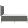 vidaXL Cama tipo Box Spring con colch&oacute;n Gris oscuro 140 x 190 cm tela