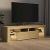 vidaXL Mueble de TV con luces LED color roble Sonoma 140x36,5x40 cm