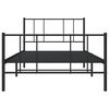 vidaXL Estructura cama sin colchón con estribo metal negro 75x190 cm