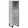 vidaXL Armario de ba&ntilde;o madera contrachapada gris hormig&oacute;n 30x30x100 cm