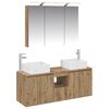 vidaXL Juego de Muebles de Ba&ntilde;o 4 uds. Roble artisan