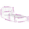 vidaXL Estructura de cama Viana con LED sin colch&oacute;n marr&oacute;n 90x190 cm