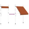 vidaXL Toldo manual retráctil naranja y marrón 150 cm