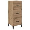 vidaXL Vitrina Roble artisan 34,5 x 34 x 90 cm Madera de ingenier&iacute;a