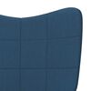 vidaXL Sill&oacute;n de relax con reposapi&eacute;s tela azul