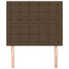 vidaXL Cabecero de cama marrón oscuro 80x5x118/128 cm Tela