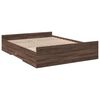 vidaXL Cama con cajones madera de ingenier&iacute;a marr&oacute;n roble 150x200 cm