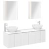 vidaXL Juego de Muebles de Ba&ntilde;o 5 uds. Blanco Madera de ingenier&iacute;a