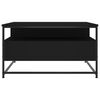 vidaXL Mesa de centro madera de ingeniería negro 80x80x45 cm