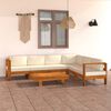 vidaXL Conjunto de jardín 7 piezas con cojines 100x60 cm madera de acacia
