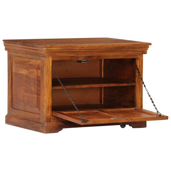 vidaXL Zapatero de madera maciza de acacia 60x40x41 cm
