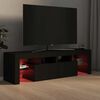 vidaXL Mueble de TV con luces LED negro 140x36,5x40 cm