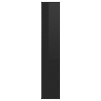 vidaXL Mueble zapatero madera contrachapada negro brillo 54x34x183 cm