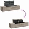 vidaXL Conjunto de sofá de jardín 8 pcs Gris claro ratán sintético