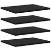 vidaXL Tablero de Estanter&iacute;a 4 pcs Negro 40 x 30 x 1,5 cm