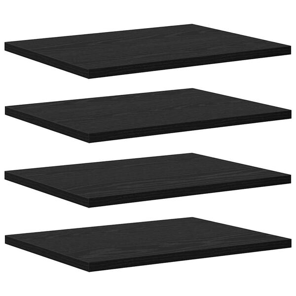 vidaXL Tablero de Estanter&iacute;a 4 pcs Negro 40 x 30 x 1,5 cm