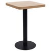 vidaXL Mesa de bistr&oacute; MDF marr&oacute;n claro 50x50 cm