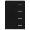 vidaXL Aparador Roble Negro 60 x 31 x 84 cm Madera de ingenier&iacute;a