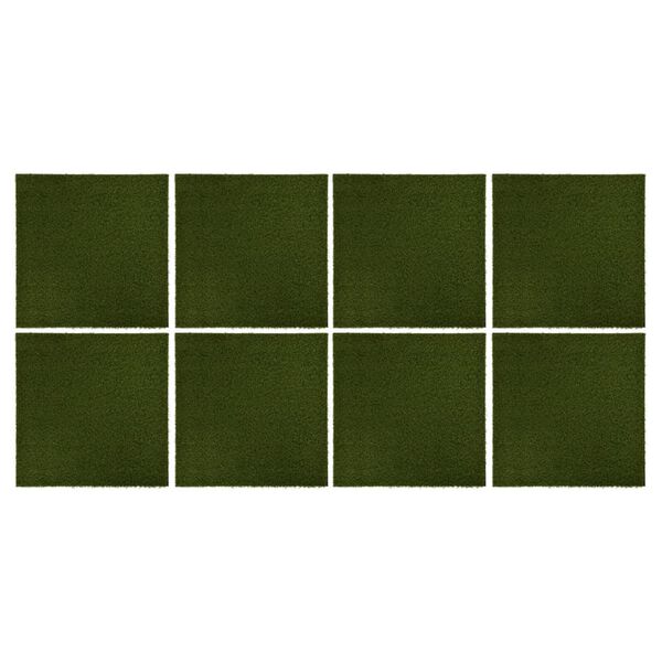 vidaXL Baldosas de c&eacute;sped artificial 8 unidades caucho 50x50x2,5 cm