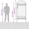 vidaXL Puerta de valla Assen con arco superior de acero, 102 x 200 cm, negro