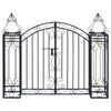 vidaXL Puerta de jard&iacute;n decorativa de hierro forjado 122x20,5x100 cm