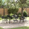 vidaXL Conjunto de Comedor de Jard&iacute;n 7 pcs Negro