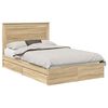 vidaXL Cama con almacenamiento con caj&oacute;n Roble Sonoma 120 x 200 cm
