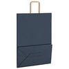 vidaXL Bolsas de papel con asas 50 uds azul 32x17x44 cm