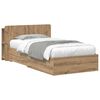 vidaXL Estructura de cama con almacenamiento Roble artisan 90 x 190 cm