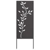 vidaXL Pantalla de Privacidad para Jard&iacute;n Floral Negro 50 x 140 cm