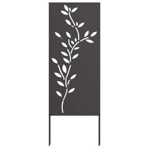 vidaXL Pantalla de Privacidad para Jard&iacute;n Floral Negro 50 x 140 cm