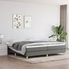 vidaXL Cama box spring con colchón tela gris oscuro 200x200 cm