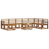 vidaXL Conjunto de sof&aacute;s de exterior 9 pcs Natural