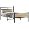 vidaXL Estructura de cama sin colch&oacute;n madera roble Sonoma 100x200 cm