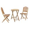 vidaXL Juego de comedor de jard&iacute;n plegable 3 uds. Natural Bamb&uacute;