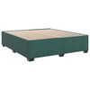 vidaXL Cama box spring con colch&oacute;n terciopelo verde oscuro 200x200 cm