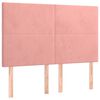 vidaXL Cama box spring con colch&oacute;n terciopelo rosa 140x200 cm