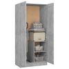 vidaXL Armario de madera contrachapada gris hormig&oacute;n 82,5x51,5x180 cm