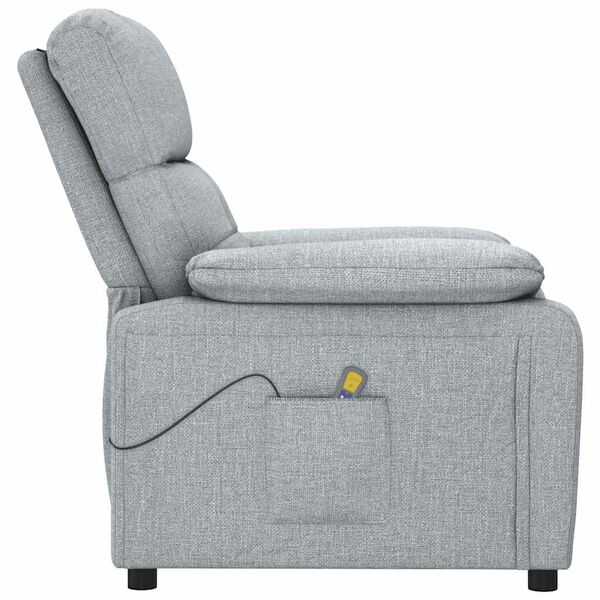 vidaXL Sill&oacute;n de masaje tela gris claro