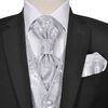 Accesorios boda para hombre chaleco de cachemira plateado talla 50