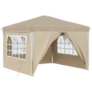 vidaXL Carpa Plegable para Fiestas 288 x 288 x 245 cm Crema