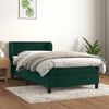 vidaXL Cama box spring con colch&oacute;n terciopelo verde oscuro 90x200 cm