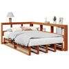 vidaXL Cama con estanter&iacute;a sin colch&oacute;n madera maciza marr&oacute;n 120x200cm