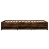 vidaXL Estructura cama sin colch&oacute;n madera roble ahumado 75x190 cm