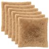 vidaXL Funda de almohada 6 pcs HEERLEN Topo 60 x 60 cm Fleece PV